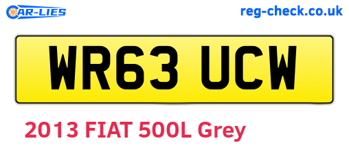WR63UCW are the vehicle registration plates.