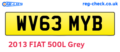 WV63MYB are the vehicle registration plates.