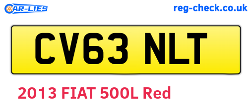 CV63NLT are the vehicle registration plates.
