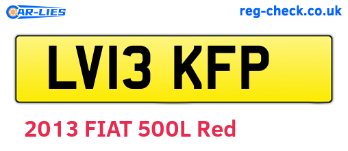 LV13KFP are the vehicle registration plates.