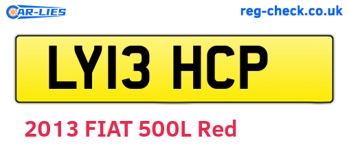 LY13HCP are the vehicle registration plates.