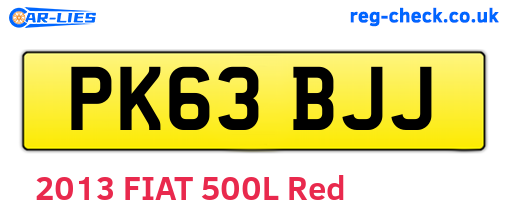 PK63BJJ are the vehicle registration plates.