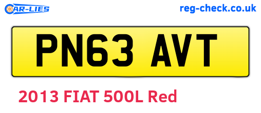 PN63AVT are the vehicle registration plates.