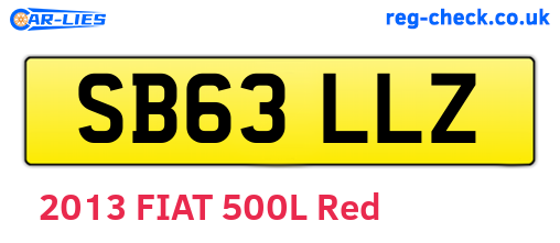 SB63LLZ are the vehicle registration plates.