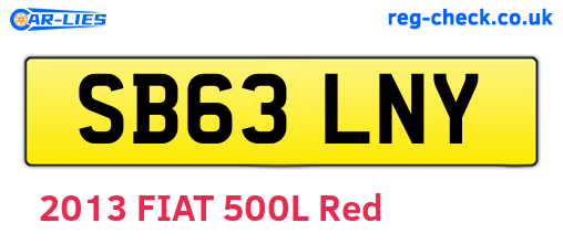 SB63LNY are the vehicle registration plates.