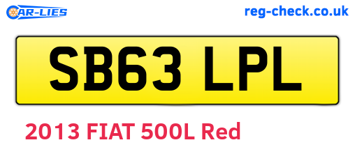 SB63LPL are the vehicle registration plates.