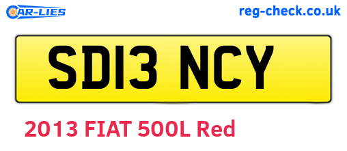 SD13NCY are the vehicle registration plates.