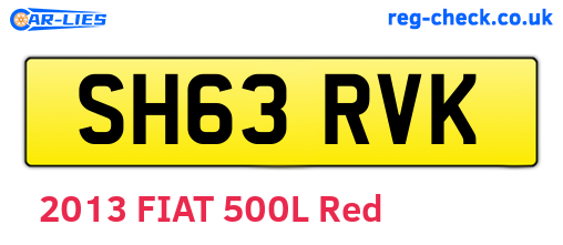 SH63RVK are the vehicle registration plates.