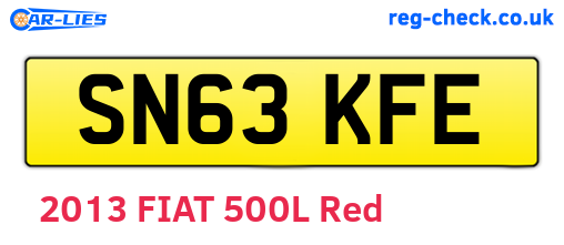 SN63KFE are the vehicle registration plates.