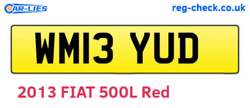 WM13YUD are the vehicle registration plates.