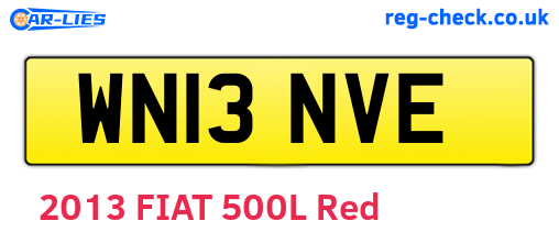WN13NVE are the vehicle registration plates.