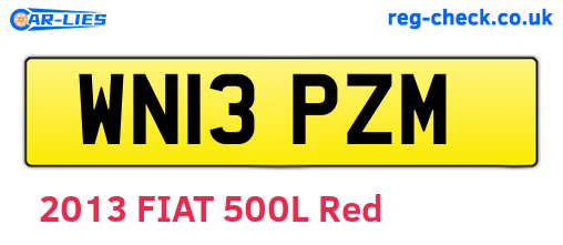 WN13PZM are the vehicle registration plates.