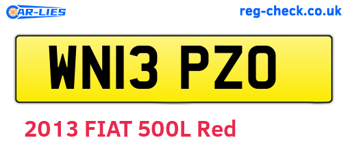 WN13PZO are the vehicle registration plates.