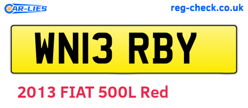 WN13RBY are the vehicle registration plates.