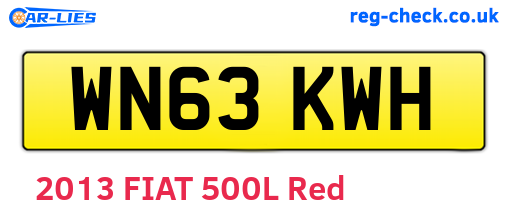 WN63KWH are the vehicle registration plates.