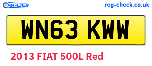 WN63KWW are the vehicle registration plates.
