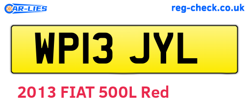 WP13JYL are the vehicle registration plates.