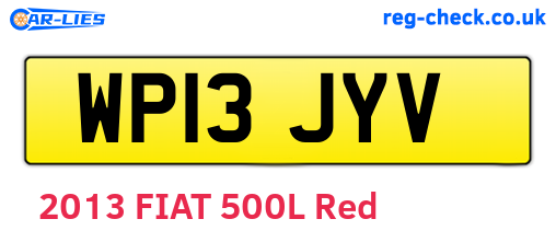 WP13JYV are the vehicle registration plates.