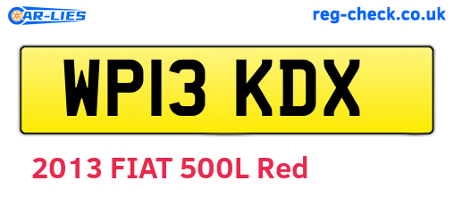 WP13KDX are the vehicle registration plates.