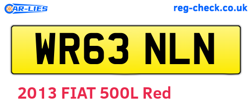 WR63NLN are the vehicle registration plates.