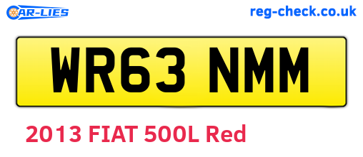 WR63NMM are the vehicle registration plates.