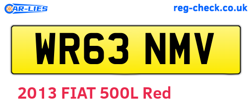 WR63NMV are the vehicle registration plates.
