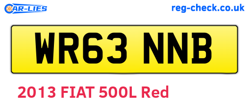 WR63NNB are the vehicle registration plates.