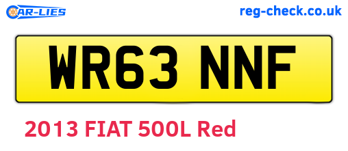 WR63NNF are the vehicle registration plates.
