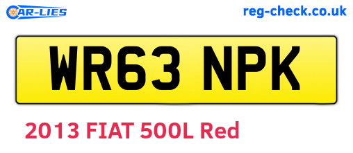WR63NPK are the vehicle registration plates.