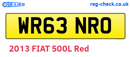 WR63NRO are the vehicle registration plates.
