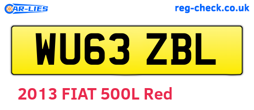 WU63ZBL are the vehicle registration plates.