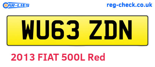 WU63ZDN are the vehicle registration plates.