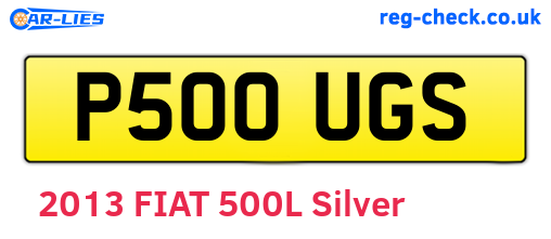 P500UGS are the vehicle registration plates.