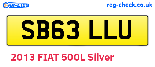 SB63LLU are the vehicle registration plates.