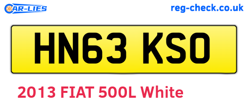 HN63KSO are the vehicle registration plates.