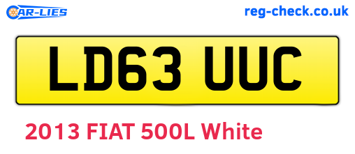 LD63UUC are the vehicle registration plates.