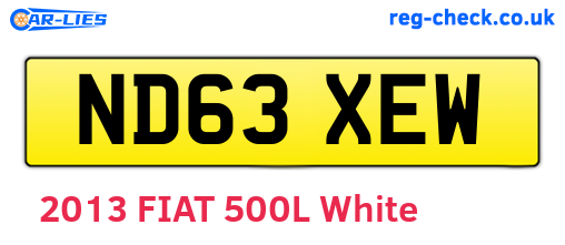 ND63XEW are the vehicle registration plates.