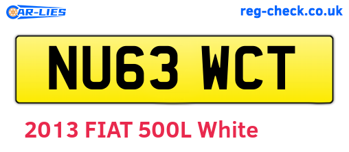 NU63WCT are the vehicle registration plates.