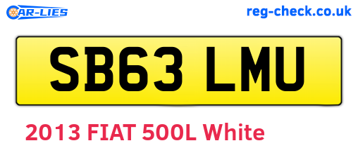SB63LMU are the vehicle registration plates.