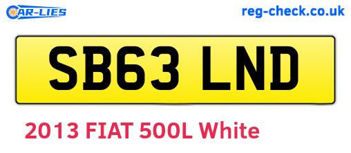 SB63LND are the vehicle registration plates.
