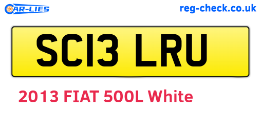 SC13LRU are the vehicle registration plates.