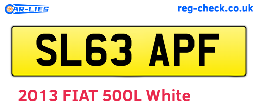 SL63APF are the vehicle registration plates.
