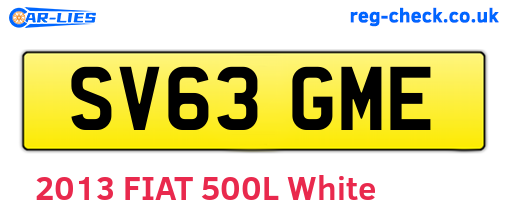 SV63GME are the vehicle registration plates.
