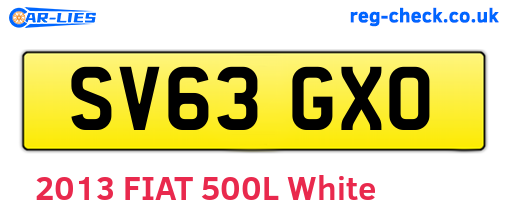 SV63GXO are the vehicle registration plates.