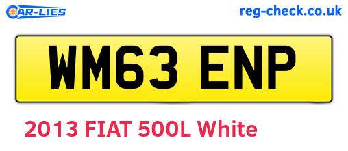 WM63ENP are the vehicle registration plates.