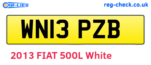 WN13PZB are the vehicle registration plates.