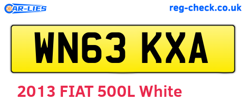 WN63KXA are the vehicle registration plates.