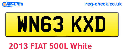 WN63KXD are the vehicle registration plates.