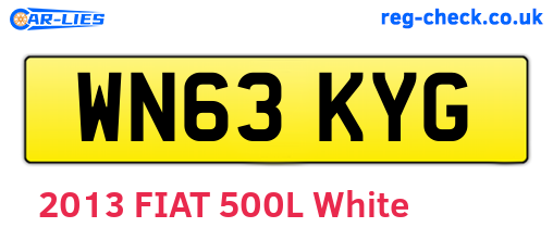 WN63KYG are the vehicle registration plates.