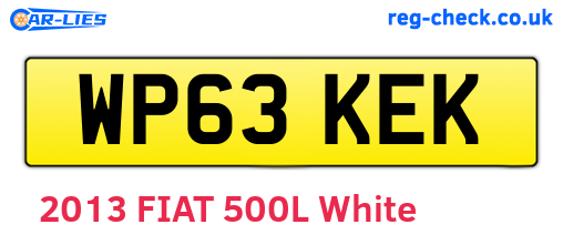 WP63KEK are the vehicle registration plates.